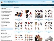 Tablet Screenshot of cocodanceshoes.com